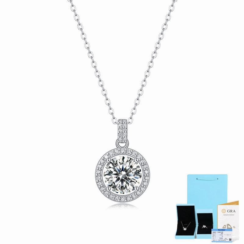 Round Pendant Necklace | S925 | Moissanite Marvelous Jewelry Youthful Energy