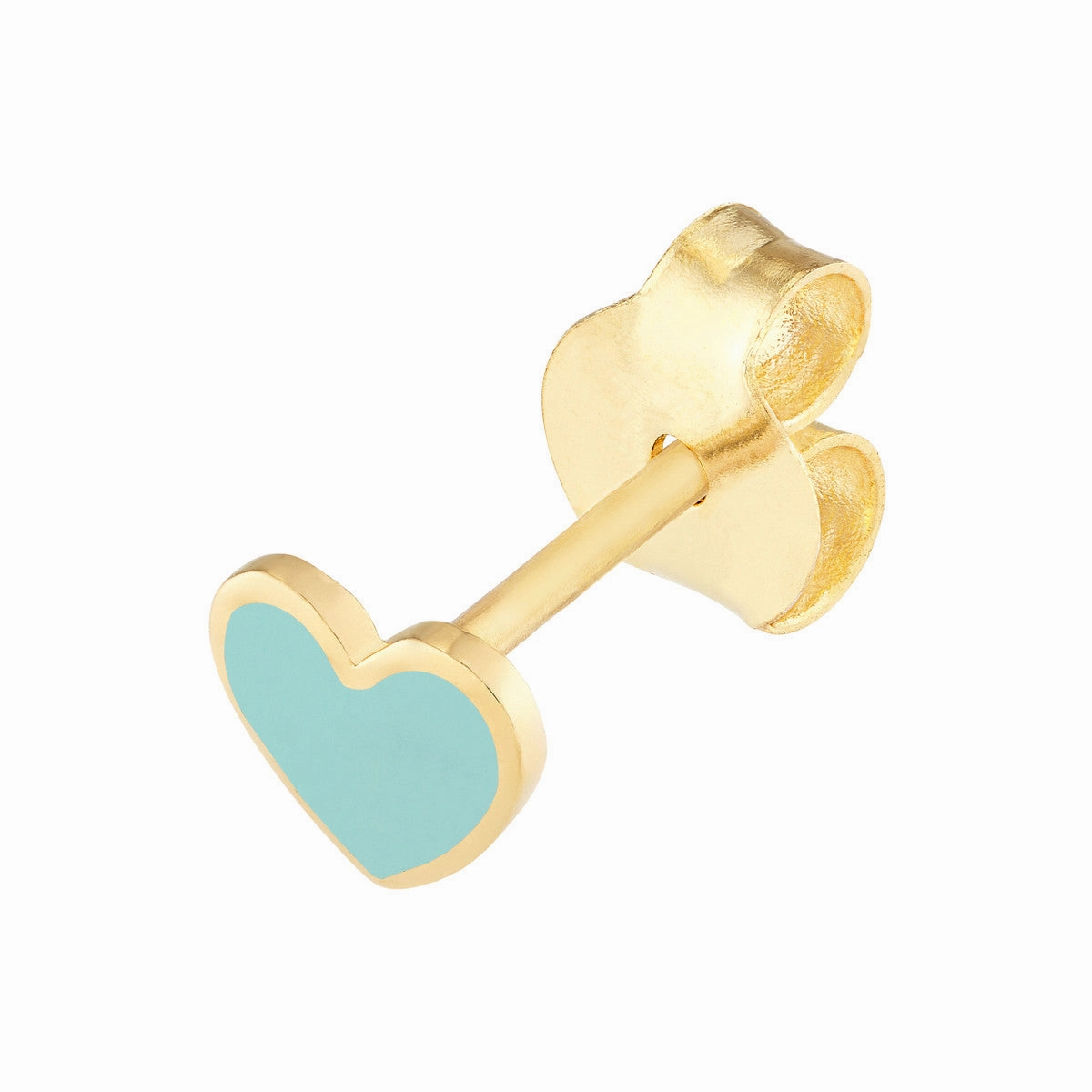 Dainty Accent Heart Turquoise Earrings