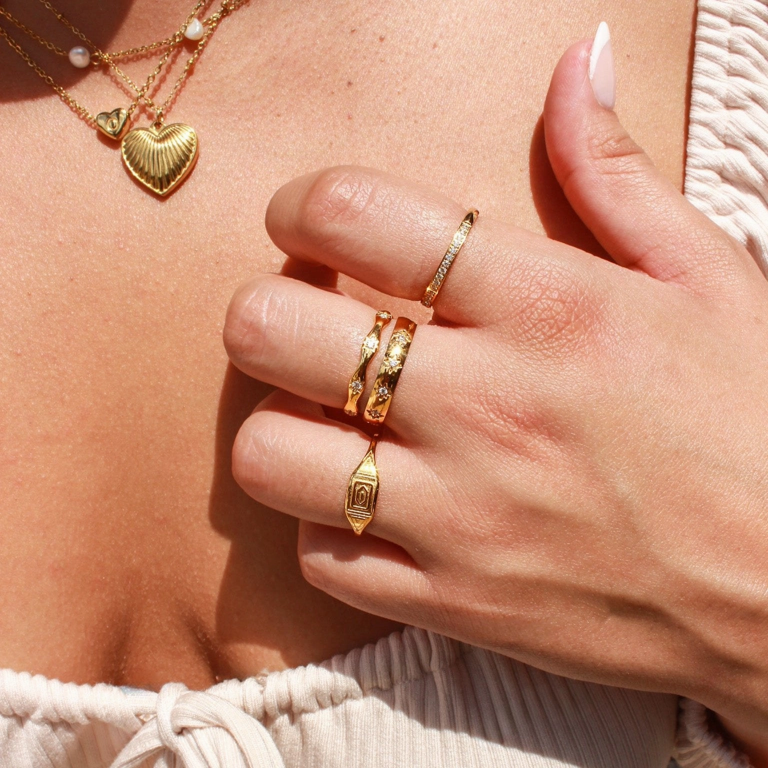 HEIRESS CZ DIAMOND STAR RING Day Style