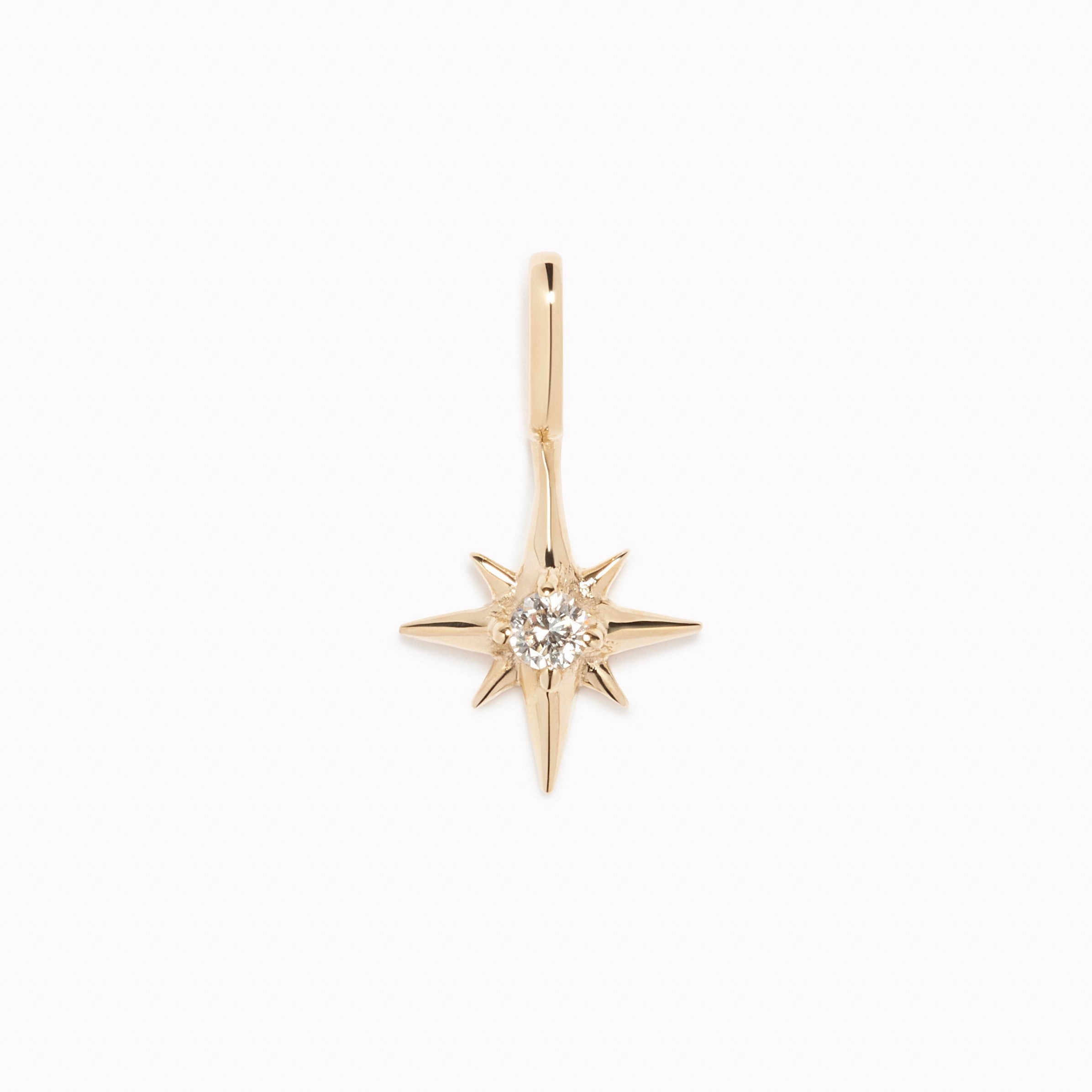 Anniversary Gift Elegant Event Diamond Star Charm 14k Gold