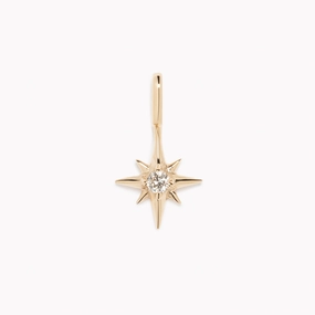 Anniversary Gift Elegant Event Diamond Star Charm 14k Gold