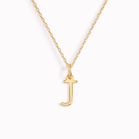 J Necklace / Gold Initial Necklace Chic Choice Travel Detail