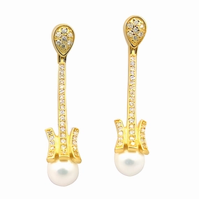Feminine Unique Design: Cubic Zirconia, Pearl, Gemstone, Silver & Gold Plated Jewelry Sparkling Must-Have Casual Decoration