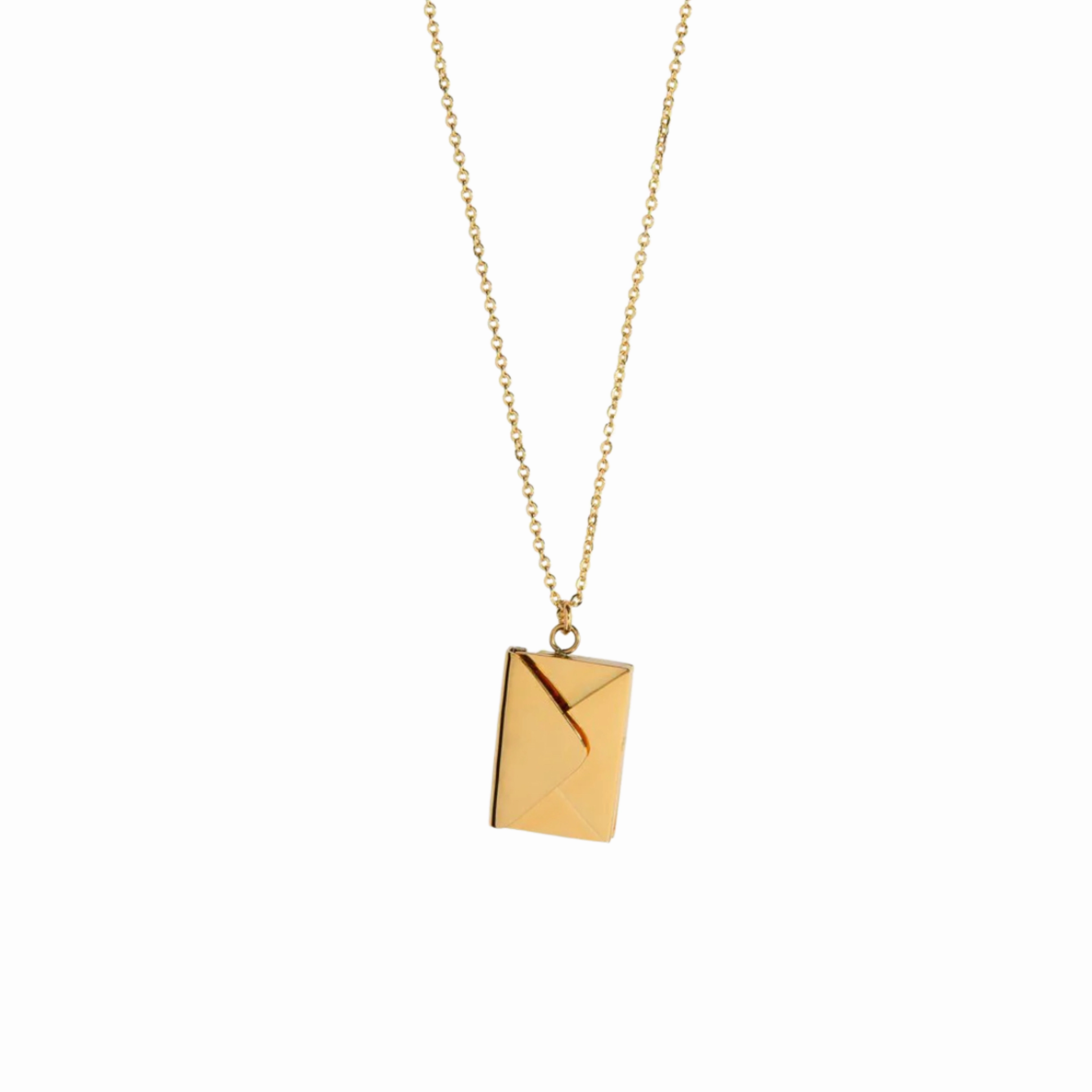 Luxury Sparkle All Style Envelope Message Gold Necklace