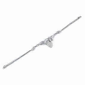 Superior Workmanship Cubic Zirconia Gemstone Silver Bracelet - New Arrival CZ Bracelet