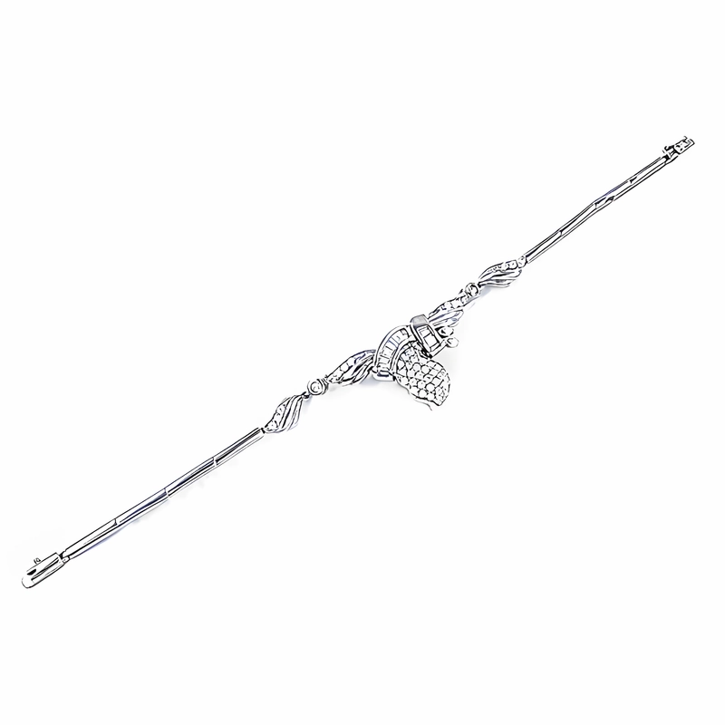 Superior Workmanship Cubic Zirconia Gemstone Silver Bracelet - New Arrival CZ Bracelet