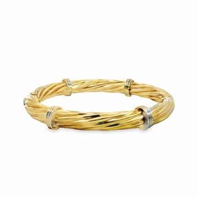 Kirkland Jewelry Estate | 14K Yellow Gold Bangle Bracelet Pleasant Surprise