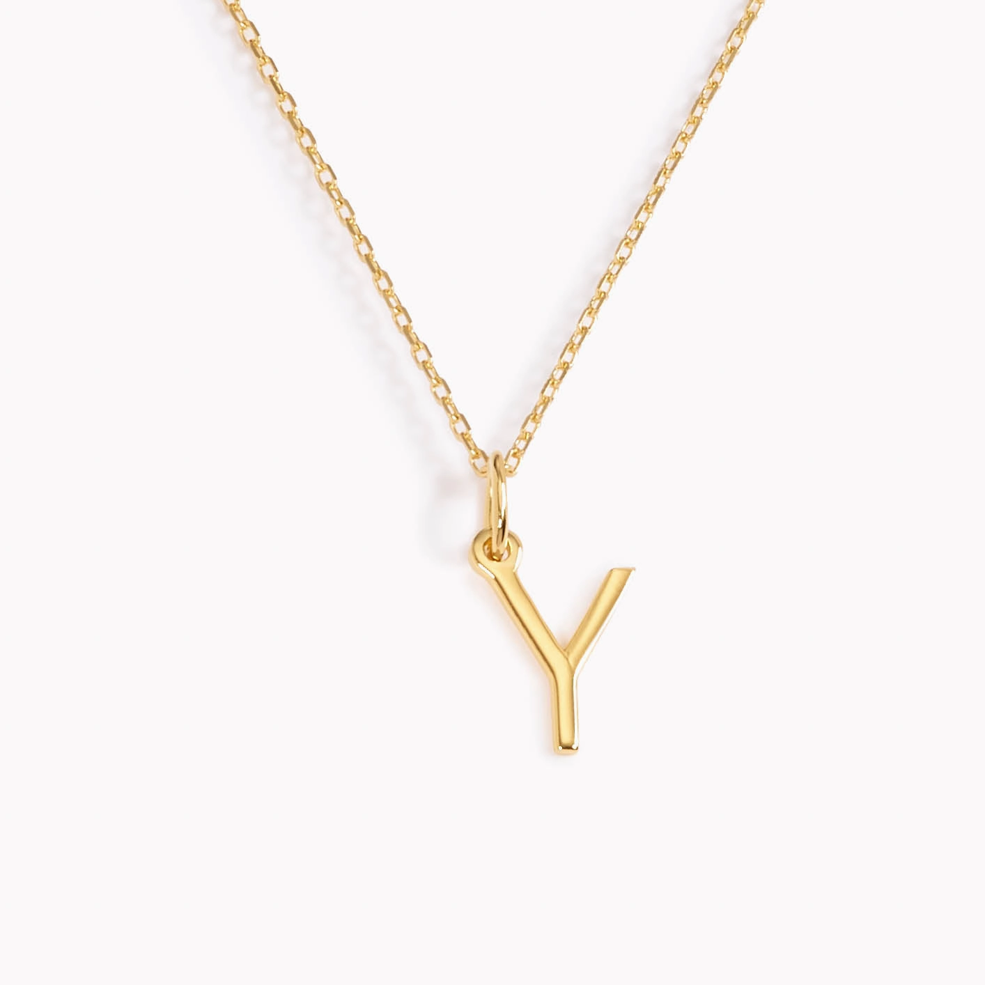 Y Necklace / Gold Initial Necklace Weekend Look
