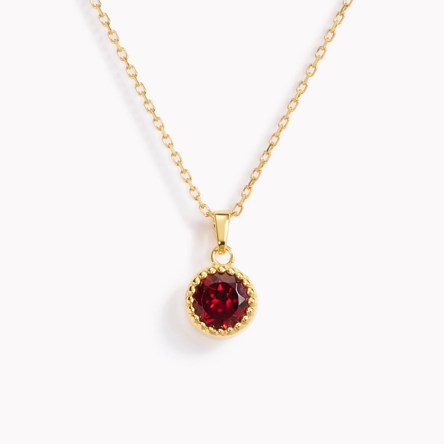 Daily Use Jewelry January Birthstone Necklace - Garnet