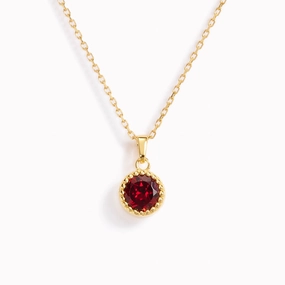 Daily Use Jewelry January Birthstone Necklace - Garnet