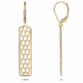 Dull Jewelry Kamohoali?i ?Iwa Bird Feather Earrings in Gold - 32mm