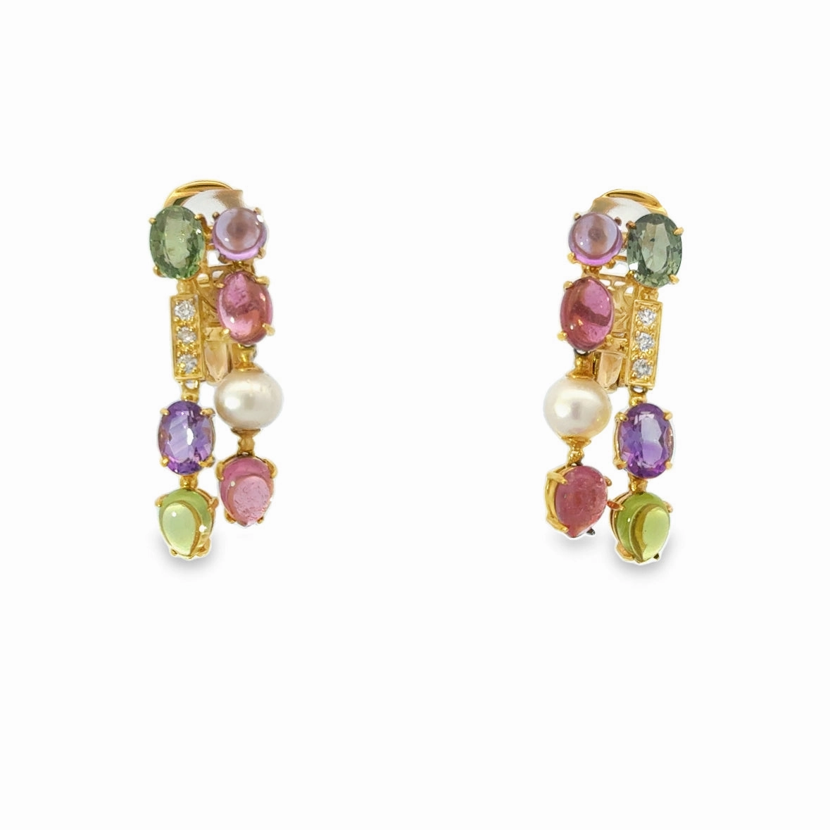 Kirkland Jewelry Estate | 14K Yellow Gold Gemstone Dangle Earrings Premium Selection