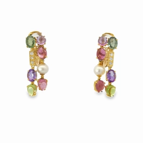Kirkland Jewelry Estate | 14K Yellow Gold Gemstone Dangle Earrings Premium Selection