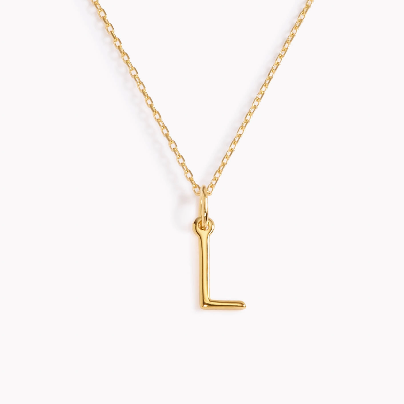 L Necklace / Gold Initial Necklace Professional Piece