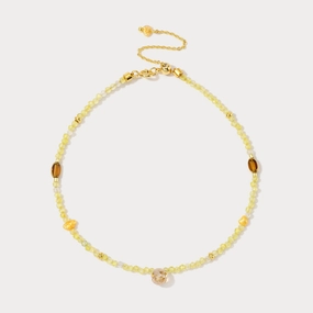 Lemon Beaded Anklet Dynamic Form Office Accent