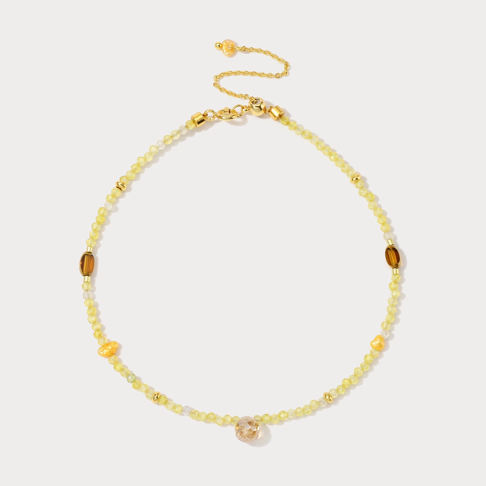 Lemon Beaded Anklet Dynamic Form Office Accent