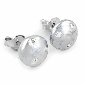 Cute 925 Sterling Silver Stud Earrings with Cubic Zirconia Lightweight Choice