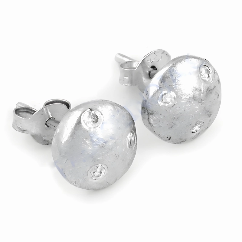Cute 925 Sterling Silver Stud Earrings with Cubic Zirconia Lightweight Choice