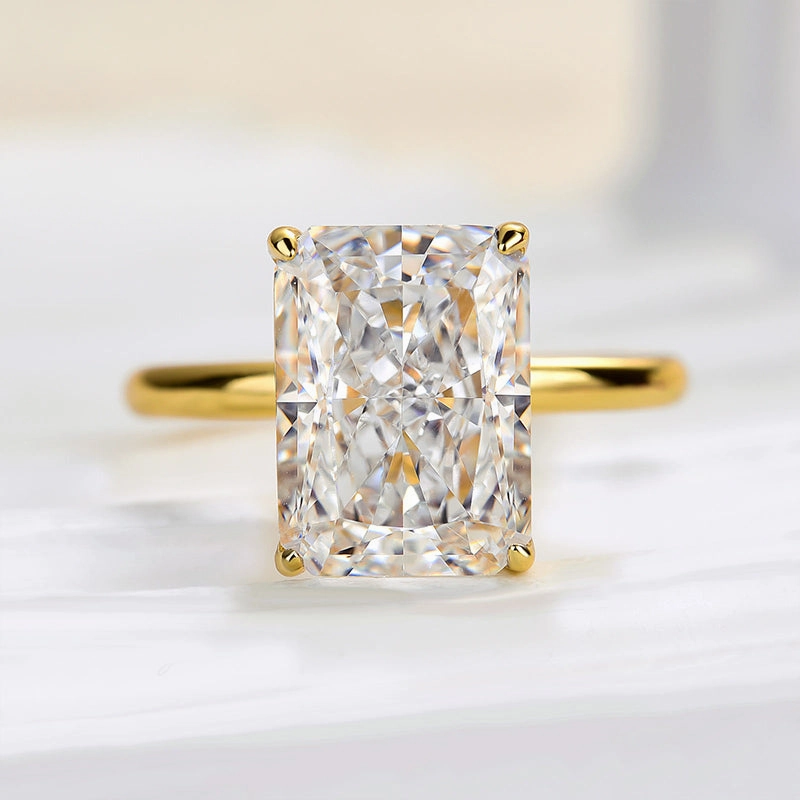 All Day Look Elegant Fit Louily Classic Radiant Cut Simulated Diamond Engagement Ring