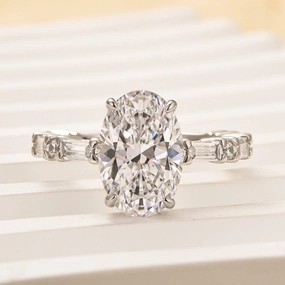 Louily Fashion 3.5Ct Oval Cut Travel Ring For Women Dainty Appeal Elegant Features