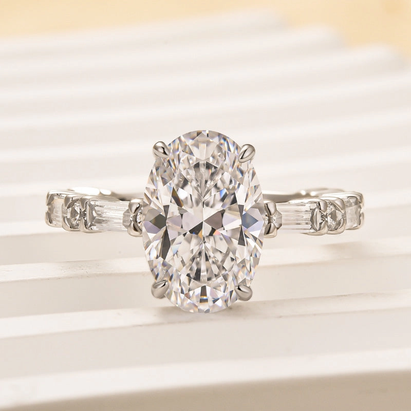 Gleaming Gem Louily Fashion 3.5Ct Oval Cut Travel Ring For Women