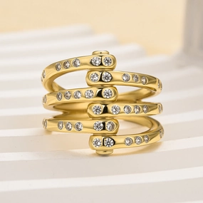 Exclusive Detail Louily Unique X Criss Cross Wedding Band For Women In Sterling Silver