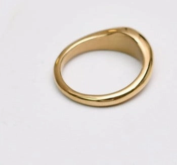 Unique Jewelry Elegant Structure Loukia Contemporary 18K Gold Rings