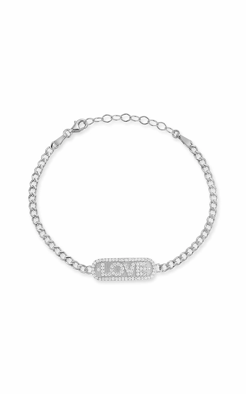 Artistic Detail Love Chain Bracelet