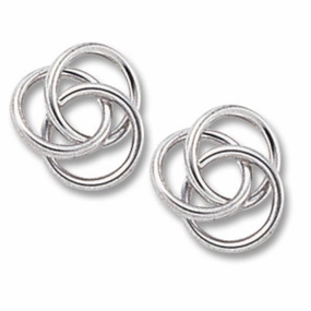 Love Knot Stud Earrings 14K White Gold | Mullen Jewelers Eye-Catching Craft Vibrant Look