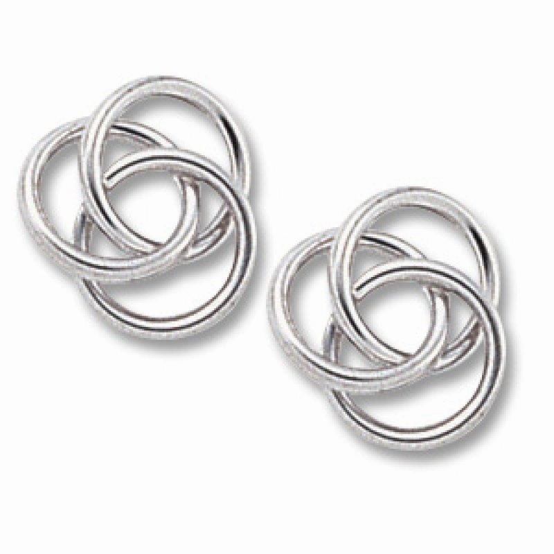 Love Knot Stud Earrings 14K White Gold | Mullen Jewelers Eye-Catching Craft Vibrant Look