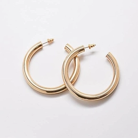 Medium Gold Hoop Earrings - Best Seller Mirror Selfie Fashion Night