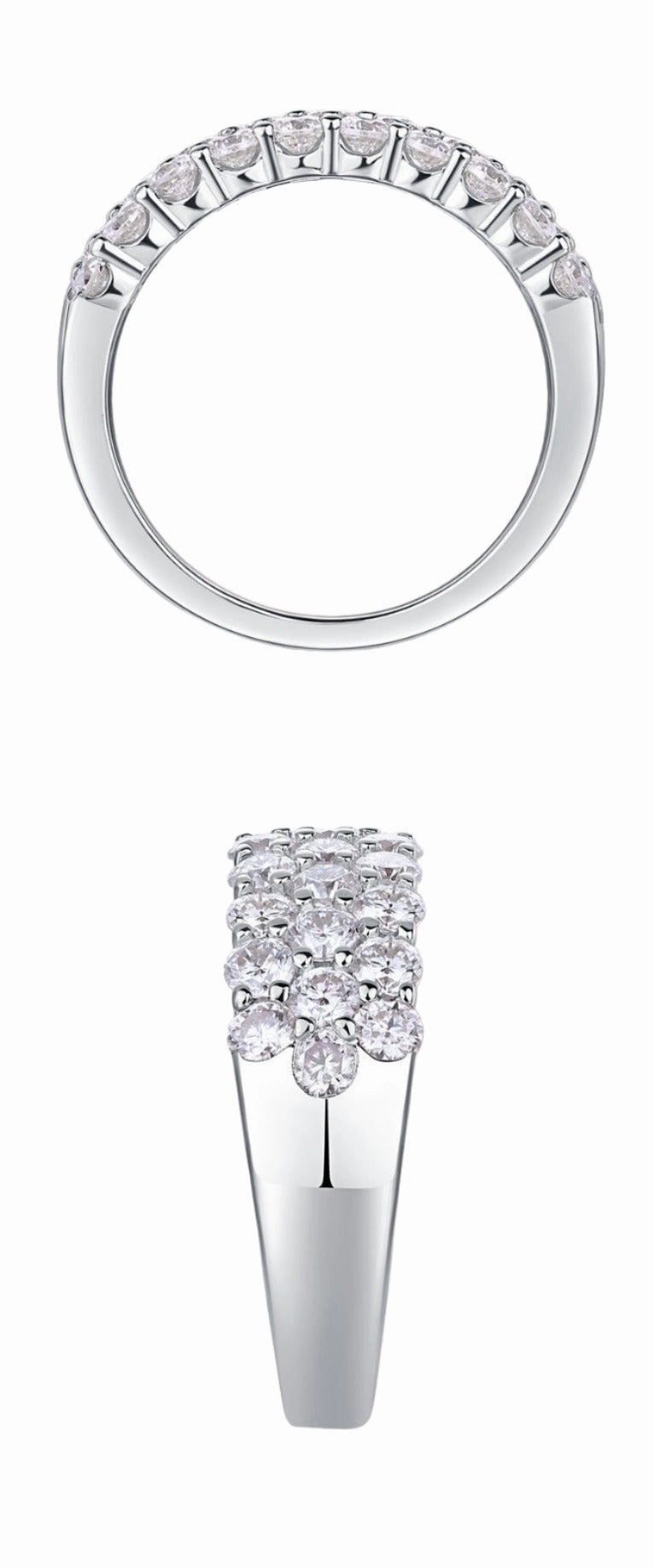 Winter Mood 1.86 Carat Luxurious 31 Stone Ring Band | S925 | Moissanite