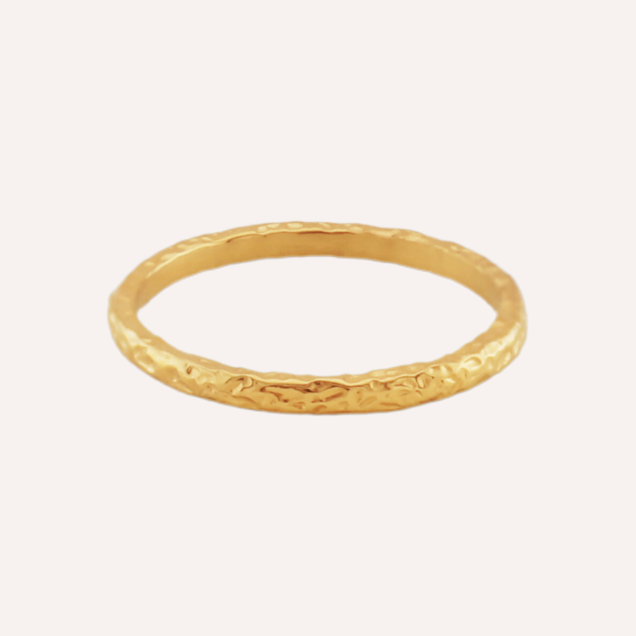LUX THIN HAMMERD STACKING RING High-Quality Design Lovely Design