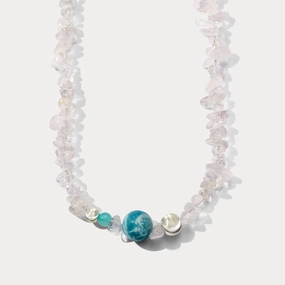 Larimar Bead Necklace Elegant Occasion Charming Gems