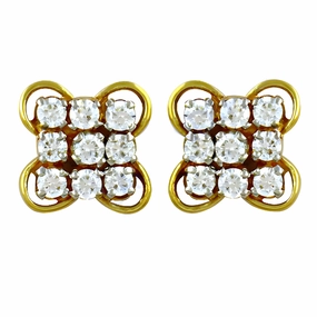 Refined Option Durable Must-Have Elegant Round Cut Cubic Zirconia Silver Stud Earrings - Stylish Jewelry
