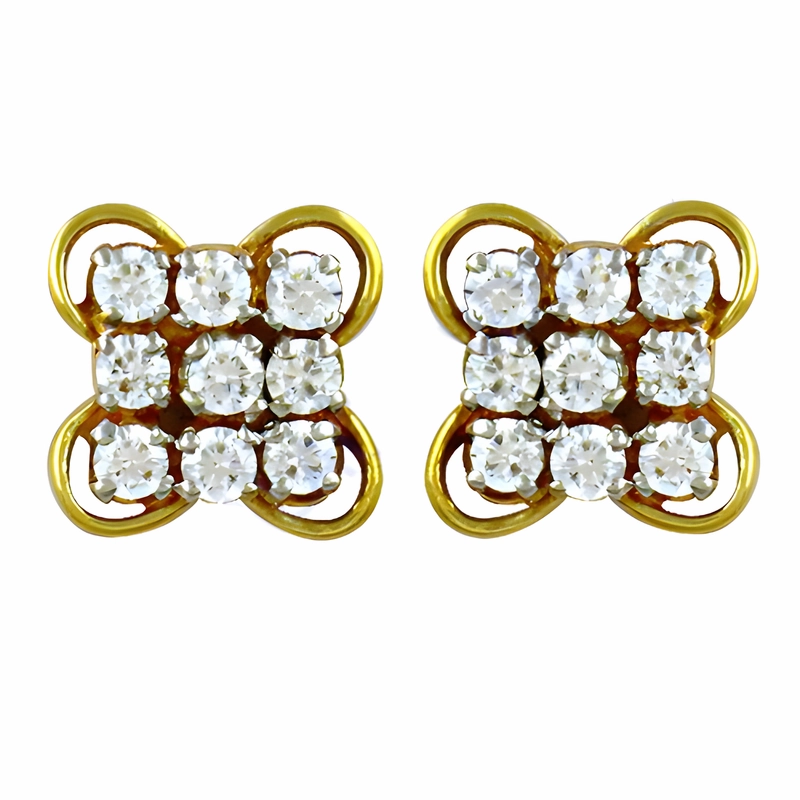 Refined Option Durable Must-Have Elegant Round Cut Cubic Zirconia Silver Stud Earrings - Stylish Jewelry