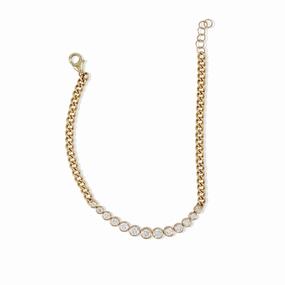 Event Glow Smooth Lines Graduated Diamond Chain Bracelet