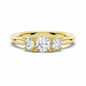 Creative Form Weekend Chic Round 3 Stone Shared Prong Moissanite Anniversary Band