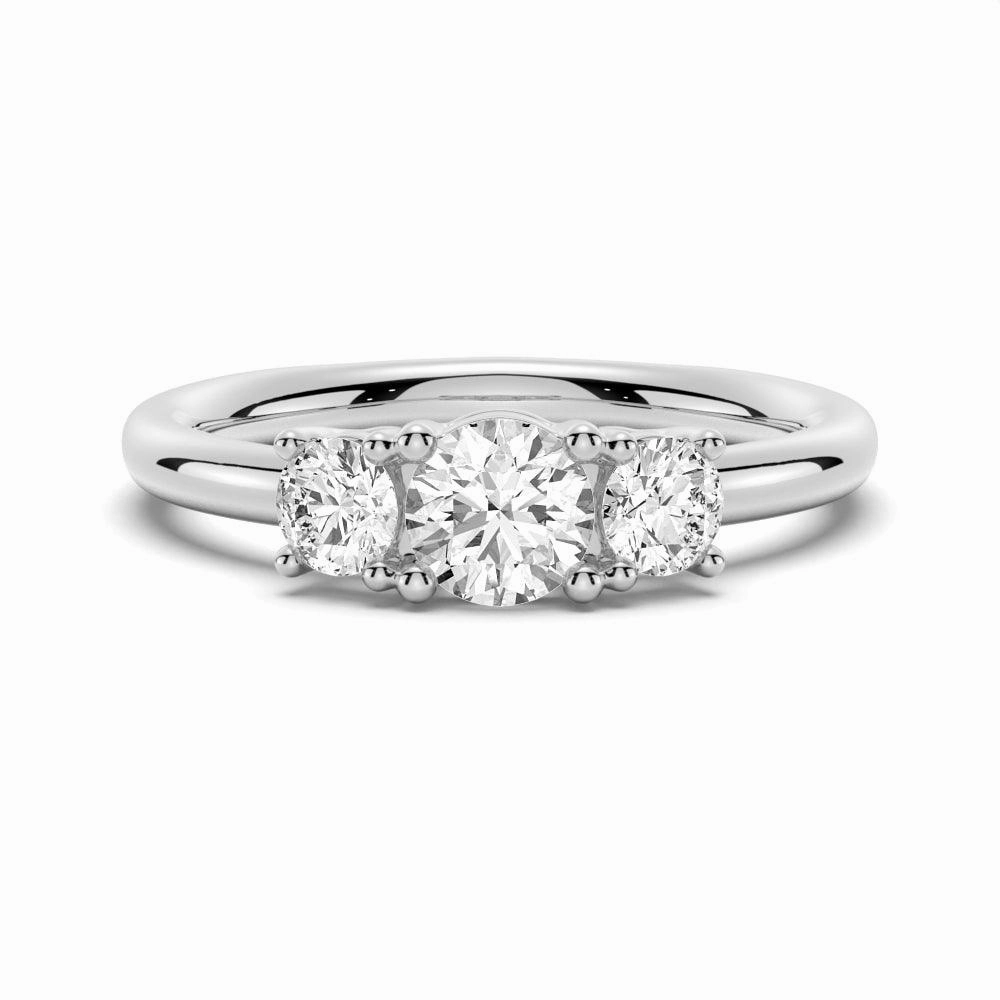 Charming Jewelry Design Round 3 Stone Shared Prong Moissanite Anniversary Band