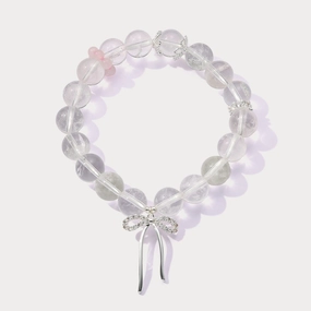Clear Quartz Bowknot Bracelet Lush Accent Classic Form