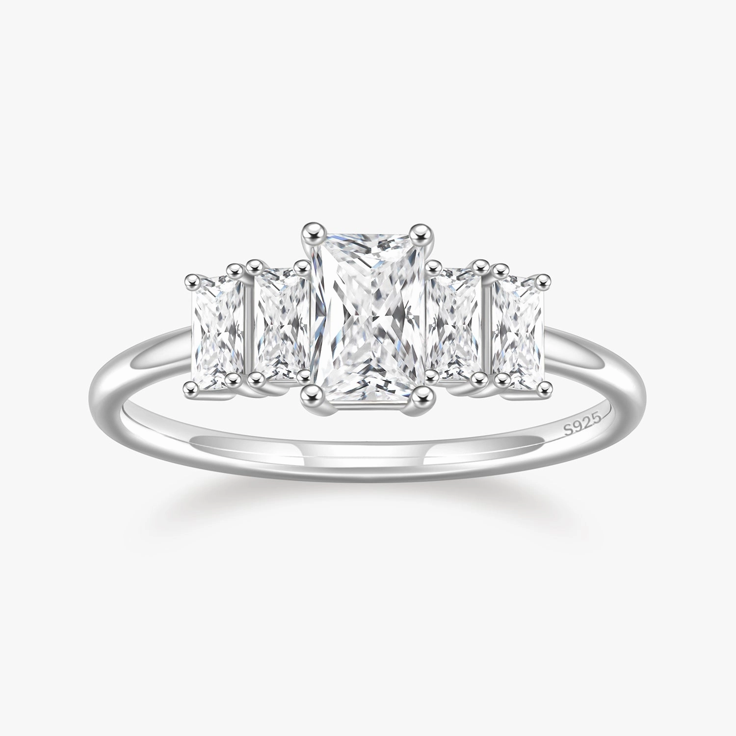 Radiant Cut Birthstone Dainty Ring Formal Wear