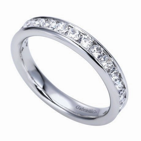 Finest Feature Channel Set Diamond Band .75 Cttw 14K White Gold