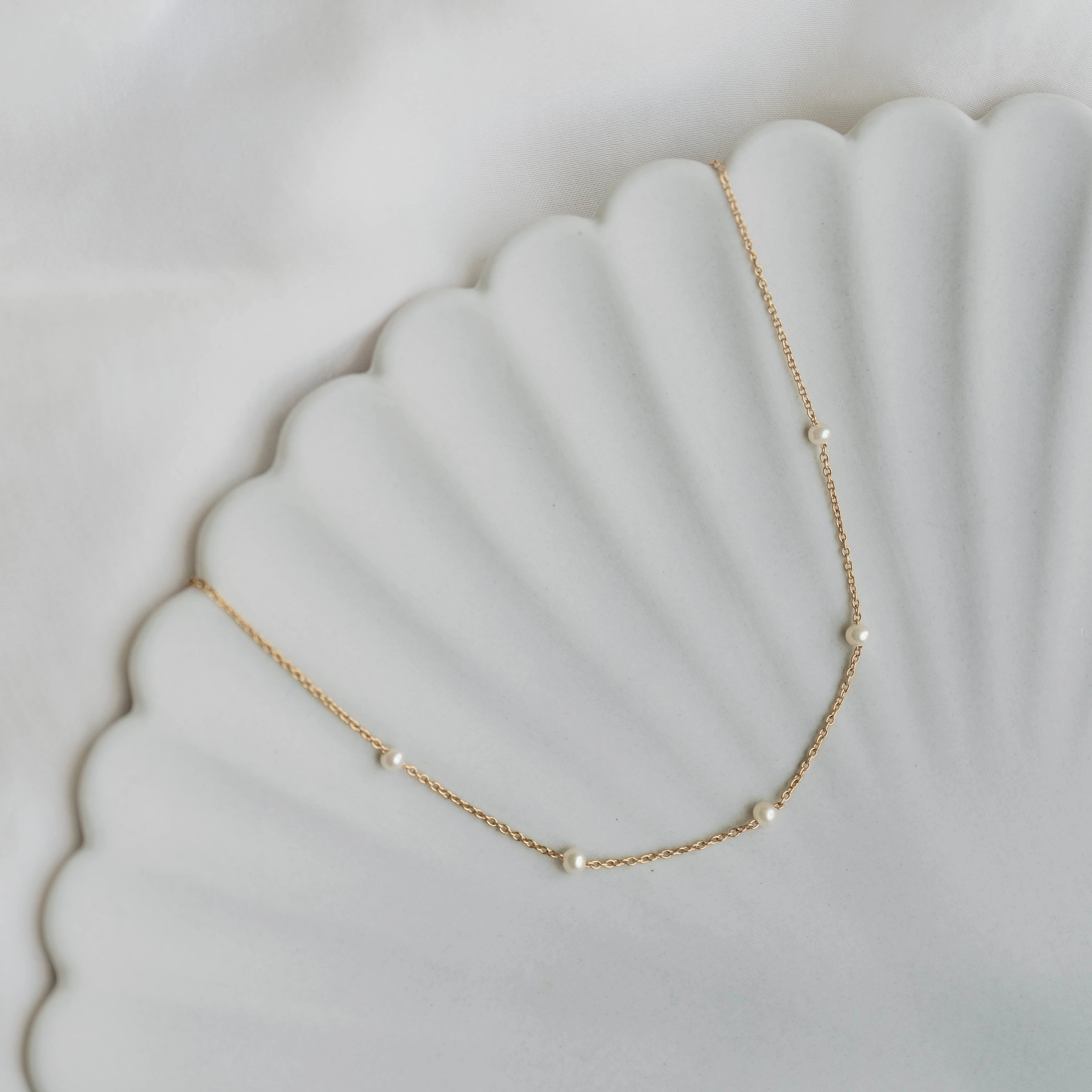 Pearl Station Necklace - Adara Shared Jewelry Anniversary Look