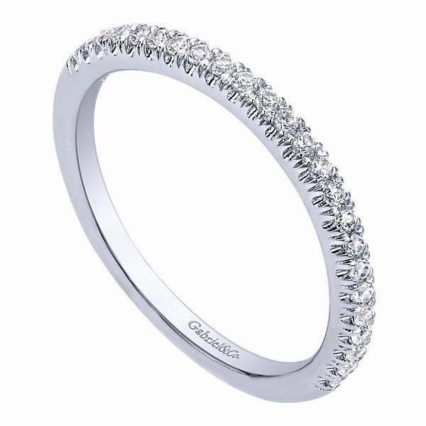 Slightly Contoured Pave Diamond Band .17 Cttw 14K Gold 306B Refined Mood Bold Sparkle