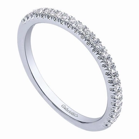 Luxe For Less Inspired Feature Slightly Contoured Pave Diamond Band .17 Cttw 14K Gold 306B