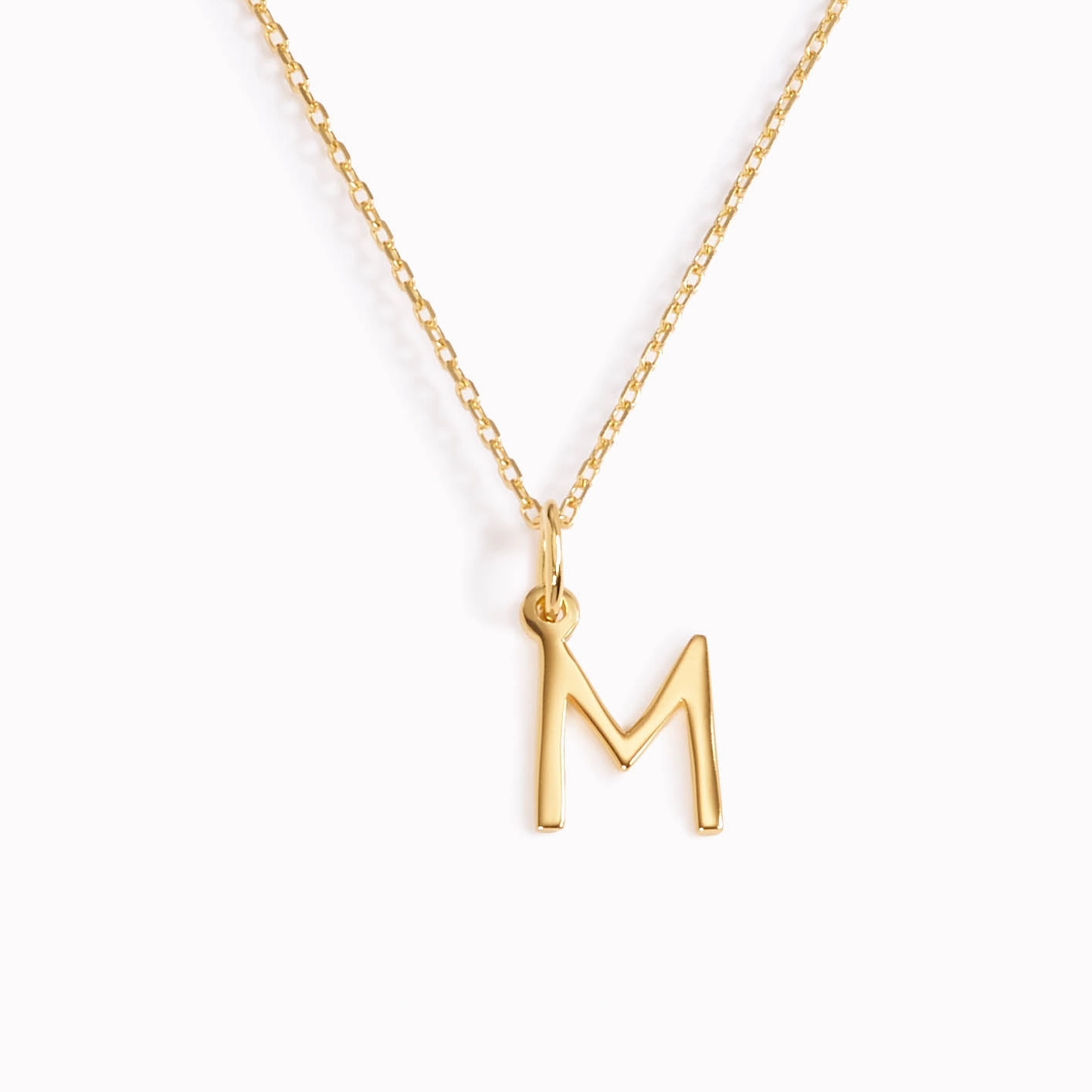 M Necklace / Gold Initial Necklace Best Present