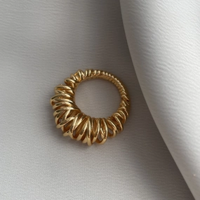 Maddalena Chunky Wired Ring 18K Gold HighEnd Emblem