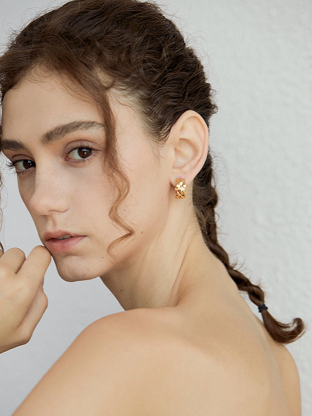 Ria Bold Quilted Hoops Summer Accent Summer Adornment