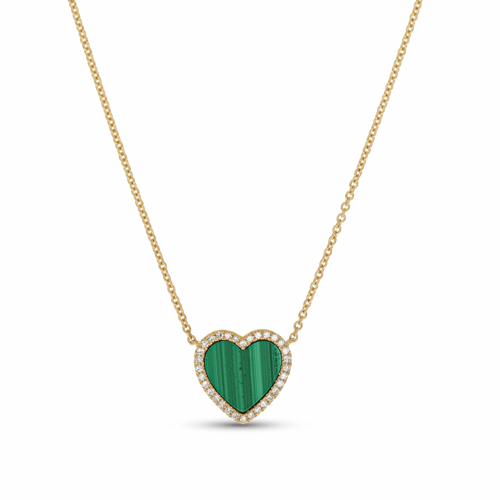 Malachite Heart Necklace Vibrant Pieces Bold Pieces