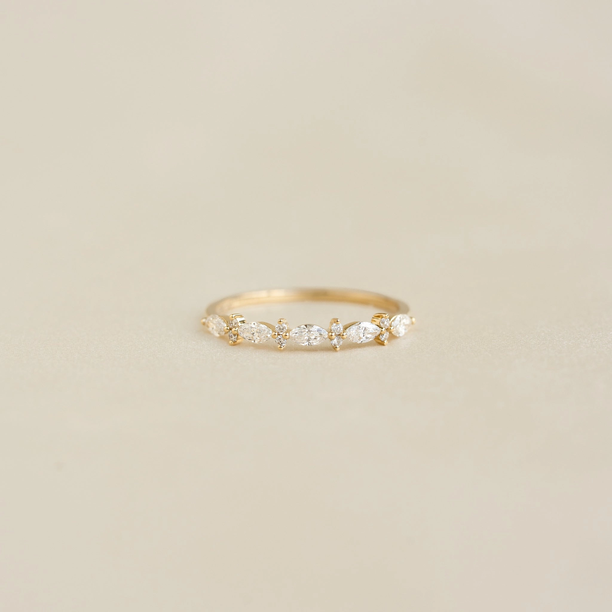 Marquise and Round Diamond Ring - Aurelia Personal Statement solid color